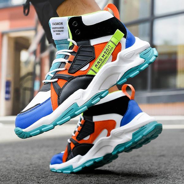men vulcanize shoes running outdoor high-sports footwear youth trend chunky walking sports sneakers men shoes m, Black;white
men vulcanize shoes running outdoor high-sports footwear youth trend chunky walking sports sneakers men shoes m, Black;white