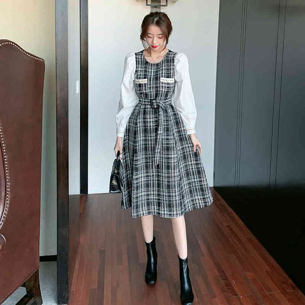 casual dresses autumn and winter new style splicing long sleeve style thousand bird lattice temperament slim frenulum retg, Black;gray
casual dresses autumn and winter new style splicing long sleeve style thousand bird lattice temperament slim frenulum retg, Black;gray