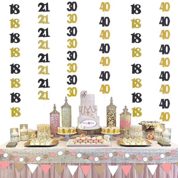 party decoration 30 years old birthday paper string 18 21 black gold pull flag bunting
party decoration 30 years old birthday paper string 18 21 black gold pull flag bunting