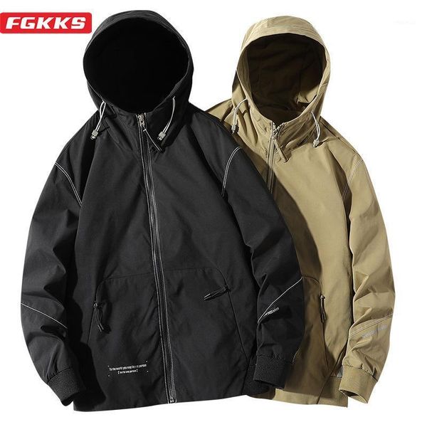 men's jackets fgkks fashion brand men solid color jacket spring autumn high street hooded outerwear trendy casual coat male, Black;brown
men's jackets fgkks fashion brand men solid color jacket spring autumn high street hooded outerwear trendy casual coat male, Black;brown