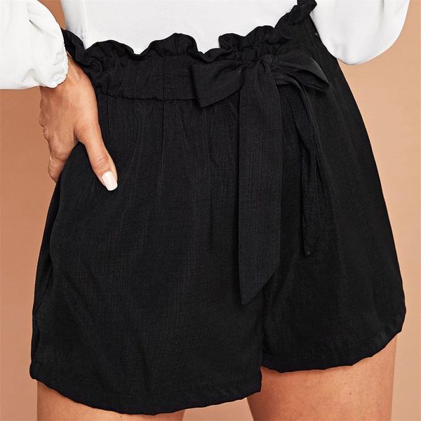arrival summer casual tie women short front ruffle waist paperbag elastic trousers femme wide leg loose beach, White;black
arrival summer casual tie women short front ruffle waist paperbag elastic trousers femme wide leg loose beach, White;black