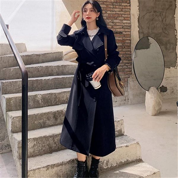 women's trench coats spring autumn black coat women clothes fashion long windbreaker plus size slim casual, Tan;black
women's trench coats spring autumn black coat women clothes fashion long windbreaker plus size slim casual, Tan;black