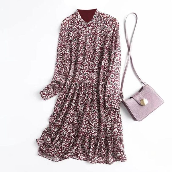 casual dresses vintage floral female printed collar elegant dress 2021 ladies fashion spring long to-line, Black;gray
casual dresses vintage floral female printed collar elegant dress 2021 ladies fashion spring long to-line, Black;gray