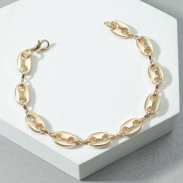 beaded, strands metal punk brand men/women's silver gold tone coffee bean link chain necklace bracelet, Black
beaded, strands metal punk brand men/women's silver gold tone coffee bean link chain necklace bracelet, Black