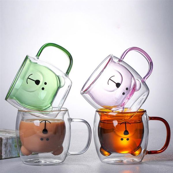wine glasses 1pc creative bear glass cup dual-layer drinking beverage 
wine glasses 1pc creative bear glass cup dual-layer drinking beverage