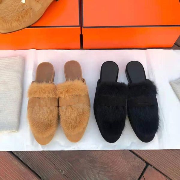 slippers british style metal decor mules shoes wool solid spring women fur slides outside fashion designer 2021, Black
slippers british style metal decor mules shoes wool solid spring women fur slides outside fashion designer 2021, Black