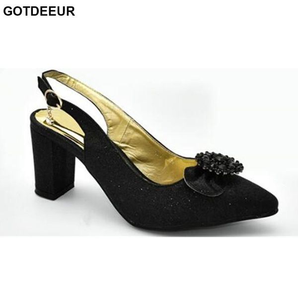 dress shoes latest design decorated with rhinestone african party pumps high heels pointed toe, Black
dress shoes latest design decorated with rhinestone african party pumps high heels pointed toe, Black