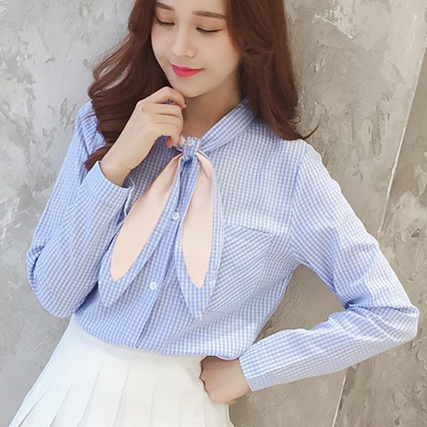 women and blouse ears neck 2021 autumn elegant lattice chiffon korean cotton long sleeve 183i women's blouses & shirts, White
women and blouse ears neck 2021 autumn elegant lattice chiffon korean cotton long sleeve 183i women's blouses & shirts, White