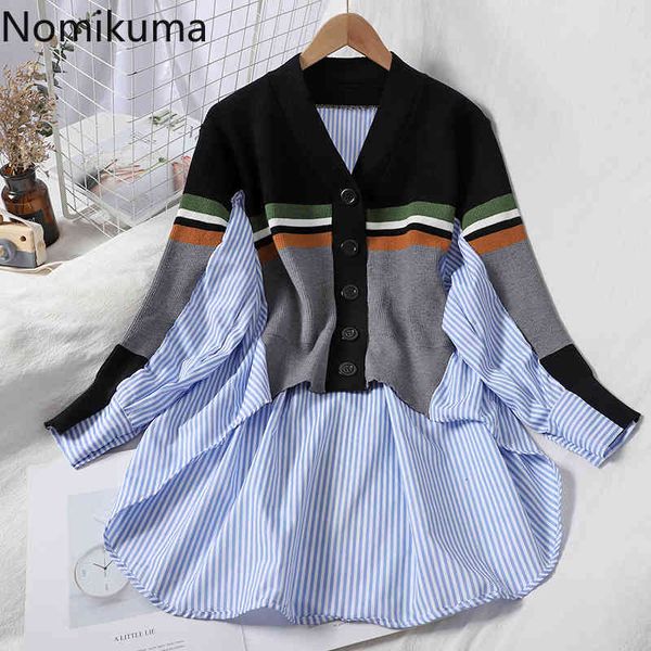 nomikuma irregular stripe patchwork sweater coat contrast color korean causal knitted cardigan autumn knitwear jacket 6c602 210427, White;black
nomikuma irregular stripe patchwork sweater coat contrast color korean causal knitted cardigan autumn knitwear jacket 6c602 210427, White;black