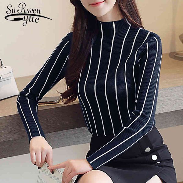sweater women pull femme sueter mujer invierno turtleneck striped winter clothes blusa de frio feminina 5965 50 210427, White;black
sweater women pull femme sueter mujer invierno turtleneck striped winter clothes blusa de frio feminina 5965 50 210427, White;black