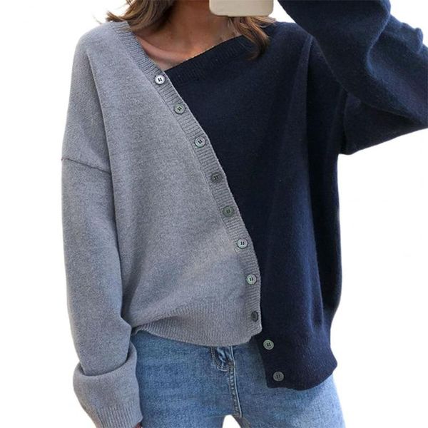 women's sweaters sweater fabulous contrast colors anti-shrink winter oblique neck loose, White;black
women's sweaters sweater fabulous contrast colors anti-shrink winter oblique neck loose, White;black