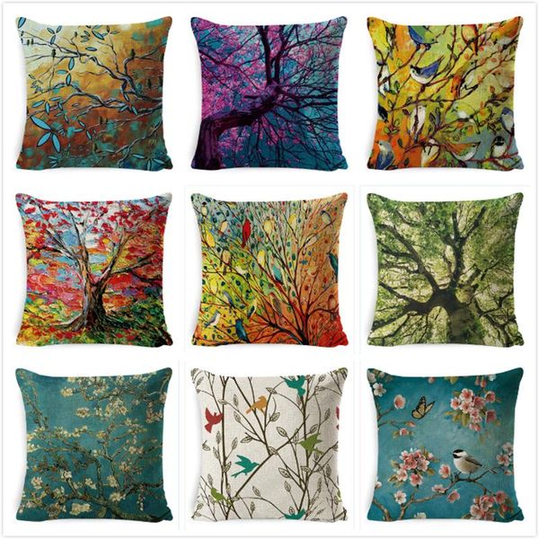 oil painting cushion cover large tree and flower birds cotton linen throw pillow case home sofa decor 18 x inch cushion/decorative
oil painting cushion cover large tree and flower birds cotton linen throw pillow case home sofa decor 18 x inch cushion/decorative