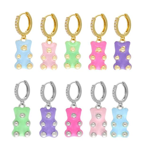 hoop & huggie qmhje bear small earrings neon green bright fluorescent jewelry enamel gold silver color earing metal cubic zirconia, Golden;silver
hoop & huggie qmhje bear small earrings neon green bright fluorescent jewelry enamel gold silver color earing metal cubic zirconia, Golden;silver