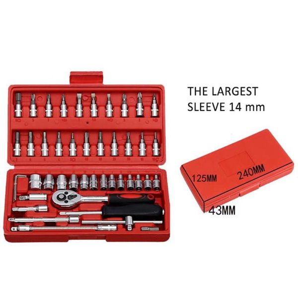 46pcs car repair tool set 1/4-inch socket ratchet torque wrench combo tools kit myding professional hand sets
46pcs car repair tool set 1/4-inch socket ratchet torque wrench combo tools kit myding professional hand sets