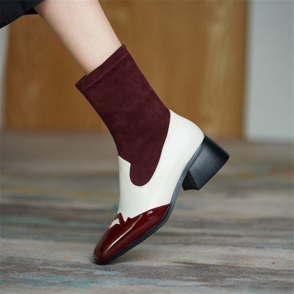 winter women boots genuine leather splicing suede elastic sleeve boots square toe chunky heel color matching boots item no.498 210507, Black
winter women boots genuine leather splicing suede elastic sleeve boots square toe chunky heel color matching boots item no.498 210507, Black