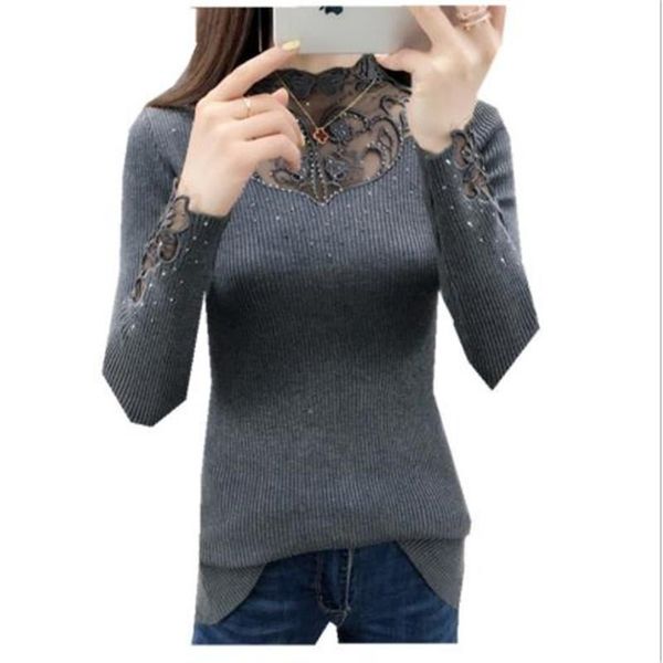 women's sweaters lace women sweater pullovers autumn spring 2021 slim knitted jumper short thin knitwear lady o-neck h288, White;black
women's sweaters lace women sweater pullovers autumn spring 2021 slim knitted jumper short thin knitwear lady o-neck h288, White;black