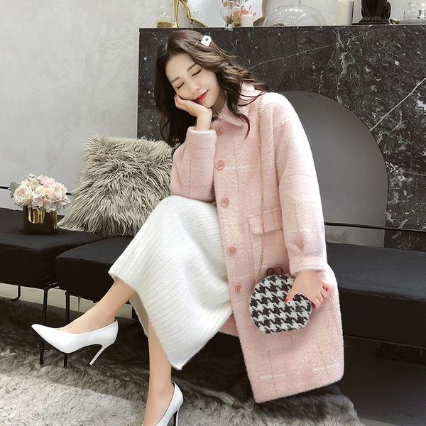 women's wool & blends 2021 women winter faux coat plaid female turn down collar straight fake lady casual single breasted jacket a8, Black
women's wool & blends 2021 women winter faux coat plaid female turn down collar straight fake lady casual single breasted jacket a8, Black