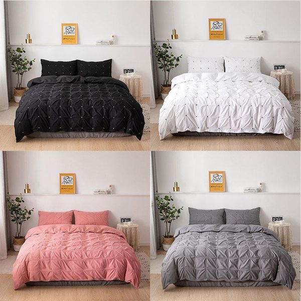 bedding sets white gray duvet cover set solid bed covers pinch pleat art work single king size 3 pcs with pillowcase no sheet
bedding sets white gray duvet cover set solid bed covers pinch pleat art work single king size 3 pcs with pillowcase no sheet