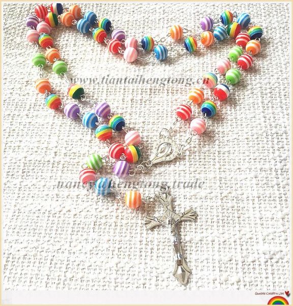 pendant necklaces 8mm resin bead rosary plastic /religious necklace/stripe rosario special, Silver
pendant necklaces 8mm resin bead rosary plastic /religious necklace/stripe rosario special, Silver
