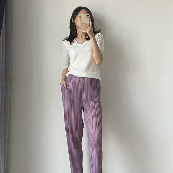 sanzhai spring summer new wear wrinkled light and thin small straight casual pants women's multicolor uniform size, Black
sanzhai spring summer new wear wrinkled light and thin small straight casual pants women's multicolor uniform size, Black