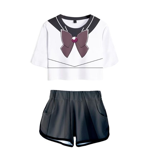 sailor moon navel tshirt+shorts lady two-piece summer girl comfortable casual 3d set harajuku women's tracksuits, Gray
sailor moon navel tshirt+shorts lady two-piece summer girl comfortable casual 3d set harajuku women's tracksuits, Gray