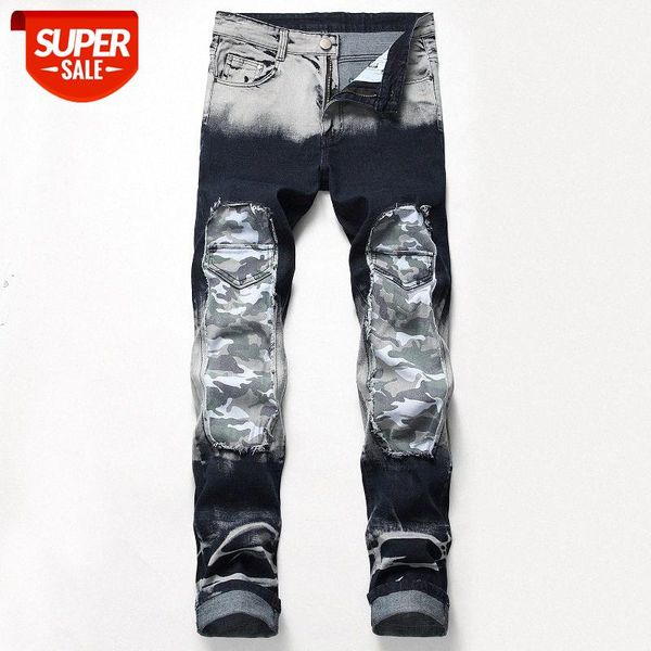 nostalgic jeans men's ripped hole color matching patch decoration trendy pants stretch european and american #kj5q, Blue
nostalgic jeans men's ripped hole color matching patch decoration trendy pants stretch european and american #kj5q, Blue