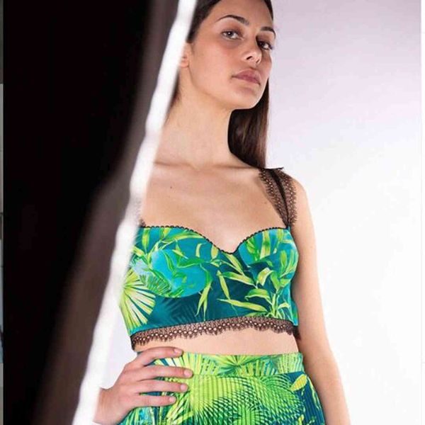 t shirt collection high-end green leaf print tees t-shirt fashion lace straps patchwork ladies crop tshirts, White
t shirt collection high-end green leaf print tees t-shirt fashion lace straps patchwork ladies crop tshirts, White