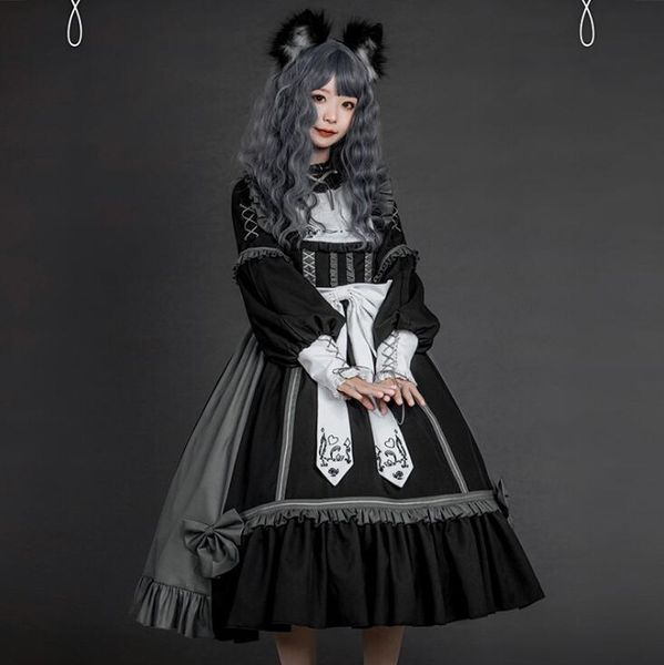 casual dresses original design women's lolita princess dress winter heart bows sweet gorgerous long sleeve one piece elegant girl, Black;gray
casual dresses original design women's lolita princess dress winter heart bows sweet gorgerous long sleeve one piece elegant girl, Black;gray