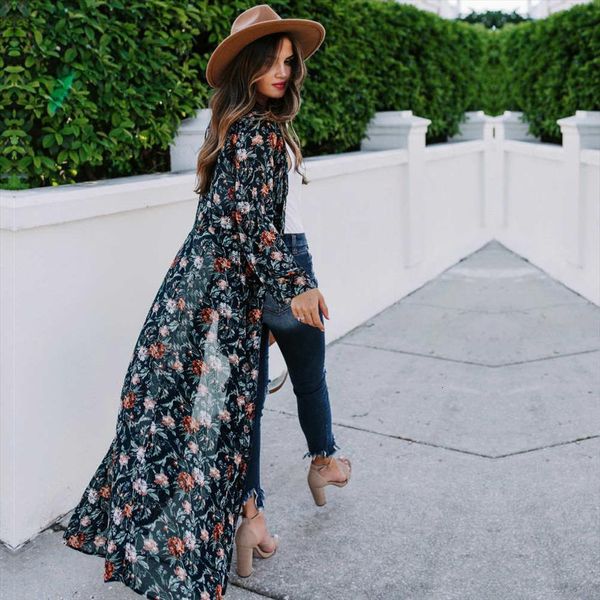vintage floral print long kimono womens blouses plus size elegant street wear summer for women and boho shirts a830, White
vintage floral print long kimono womens blouses plus size elegant street wear summer for women and boho shirts a830, White