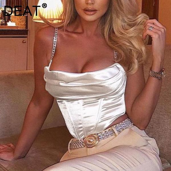 women's tanks & camis deat 2021 fashion chain suspenders slim solid color corset strapless sleeveless summer and autumn 7e1175, White
women's tanks & camis deat 2021 fashion chain suspenders slim solid color corset strapless sleeveless summer and autumn 7e1175, White