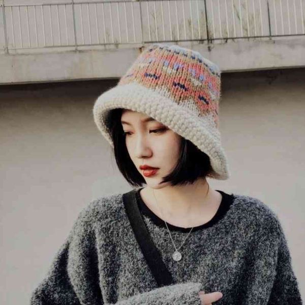 brand caps korean hand knitted coarse wool bucket hat for children in autumn and winter, Blue;gray
brand caps korean hand knitted coarse wool bucket hat for children in autumn and winter, Blue;gray