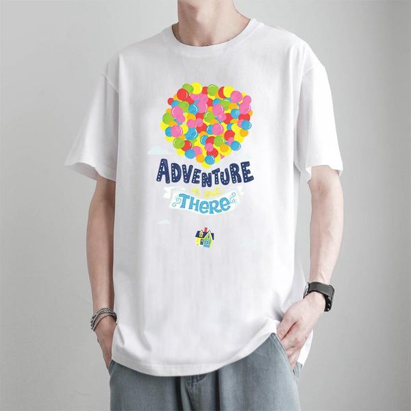 men's t-shirts adventure is out there t-shirt manga oversized t shirt summer trendy cool tide design short-sleeved couple clothes, White;black
men's t-shirts adventure is out there t-shirt manga oversized t shirt summer trendy cool tide design short-sleeved couple clothes, White;black