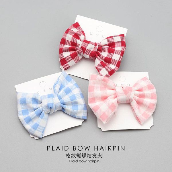 8.8cm checkered bowknot clip children's bangs cute princess hair accessories girl small fresh headdress, Slivery;white
8.8cm checkered bowknot clip children's bangs cute princess hair accessories girl small fresh headdress, Slivery;white