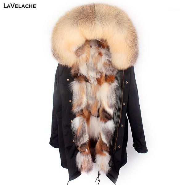 women's fur & faux lavelache 2021 real coat women winter thick warm jackets and coats fashionable woman plus size streetwear outerwear, Black
women's fur & faux lavelache 2021 real coat women winter thick warm jackets and coats fashionable woman plus size streetwear outerwear, Black