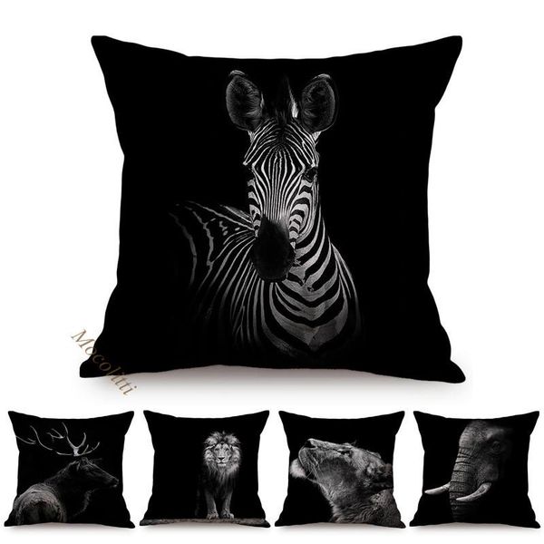 black animals portrait pography pattern sofa pillow case lion zebra elephant tiger home decor square cushions cover almofadas cushion/decora 
black animals portrait pography pattern sofa pillow case lion zebra elephant tiger home decor square cushions cover almofadas cushion/decora