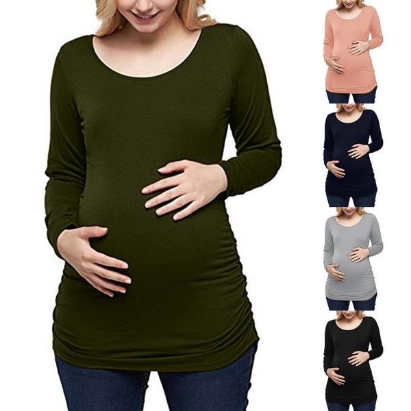 maternity & tees pregnant 2021 women motherho flattering side ruching pregnancy t-shirt blouse printed pleated top, White
maternity & tees pregnant 2021 women motherho flattering side ruching pregnancy t-shirt blouse printed pleated top, White