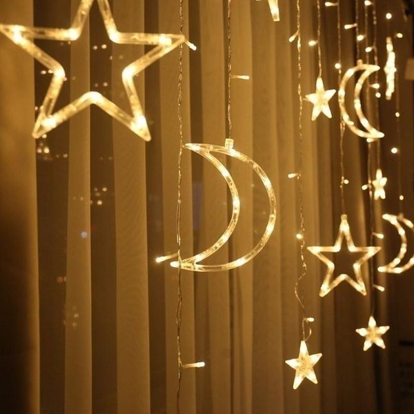 party decoration 2.5m romantic moon star led light curtain string bar holiday wedding wreath
party decoration 2.5m romantic moon star led light curtain string bar holiday wedding wreath