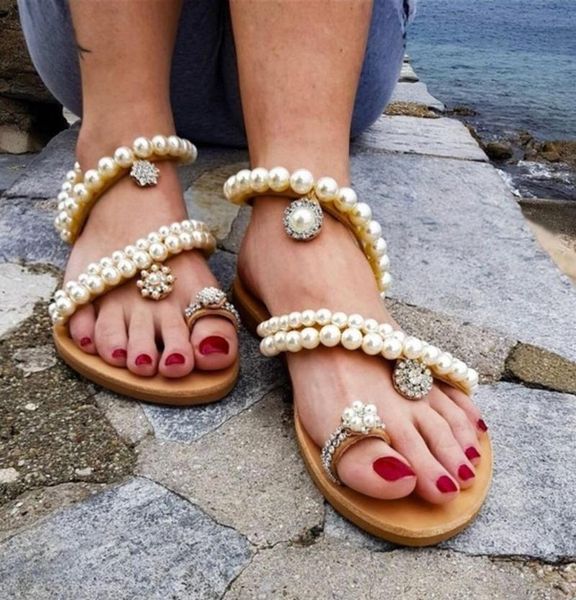 summer sweet wind pearl open toe flat bottom comfortable one pedal large size cool shoes women sandals, Black
summer sweet wind pearl open toe flat bottom comfortable one pedal large size cool shoes women sandals, Black