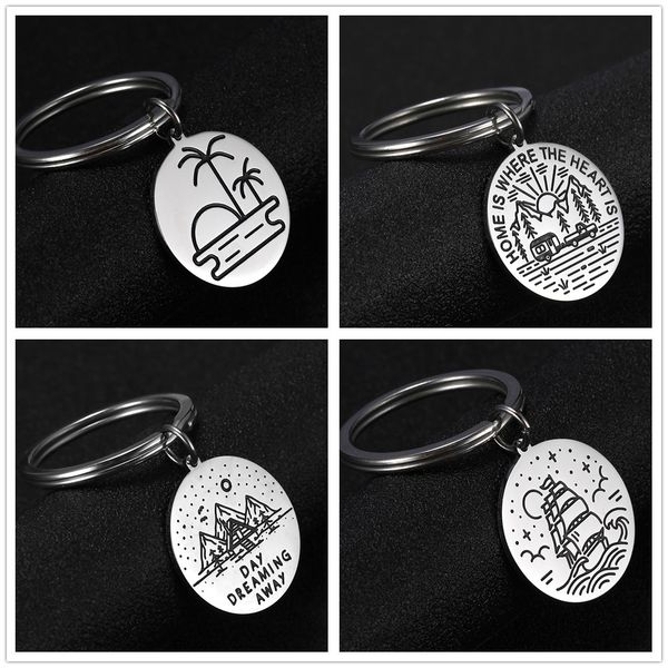 10pcs/set round charm key chains coconut tree adventure mountain journey stainless steel key ring holder key-chain pendant for bag, Slivery;golden
10pcs/set round charm key chains coconut tree adventure mountain journey stainless steel key ring holder key-chain pendant for bag, Slivery;golden