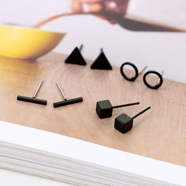 arrival round triangle shaped gold&black colors geometric alloy stud earring for women ear jewelry 4 pairs gifts, Golden;silver
arrival round triangle shaped gold&black colors geometric alloy stud earring for women ear jewelry 4 pairs gifts, Golden;silver