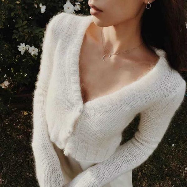 women v-neck plush knit sweater cardigan velvet v-neck coat jacket single-breasted high waist autumn t200730, White;black
women v-neck plush knit sweater cardigan velvet v-neck coat jacket single-breasted high waist autumn t200730, White;black