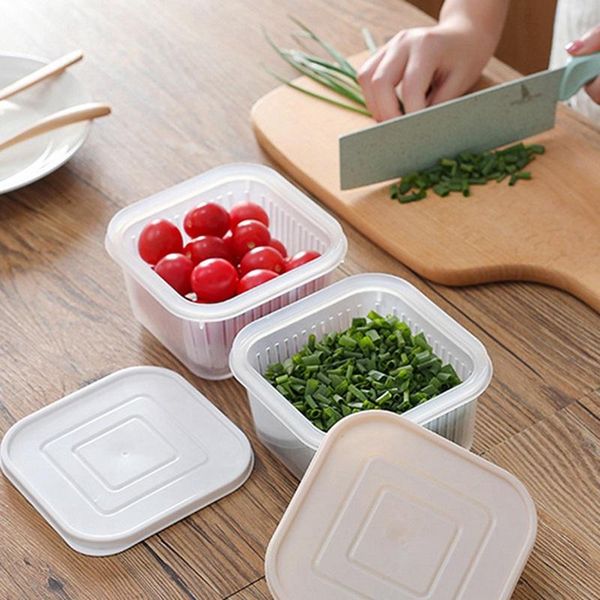 storage bottles & jars box plastic square drain sealed ginger garlic onion container refrigerator
storage bottles & jars box plastic square drain sealed ginger garlic onion container refrigerator
