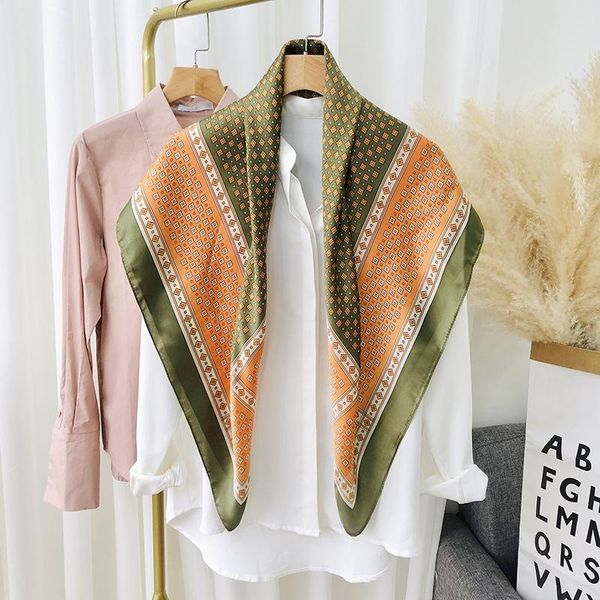 scarves 2021 promotion women hijab winter scarf small square women's spring 90cm imitation large printing professional, Blue;gray
scarves 2021 promotion women hijab winter scarf small square women's spring 90cm imitation large printing professional, Blue;gray