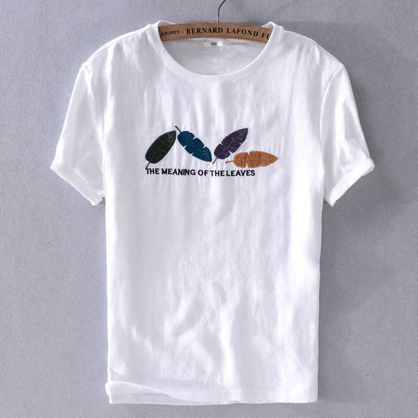 women's t-shirt calas linho vero curto-de mangas compridas t-shirt tendncia bordados casuais camisa branca de t dos homens em torno do, White
women's t-shirt calas linho vero curto-de mangas compridas t-shirt tendncia bordados casuais camisa branca de t dos homens em torno do, White