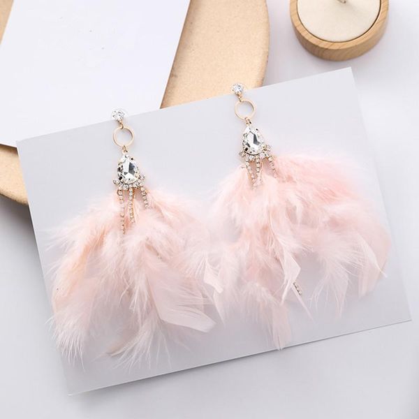 dangle & chandelier fashion colorful feather earrings for women luxury water drop rhinestone long tassel temperament pendientes mujer moda e, Silver
dangle & chandelier fashion colorful feather earrings for women luxury water drop rhinestone long tassel temperament pendientes mujer moda e, Silver