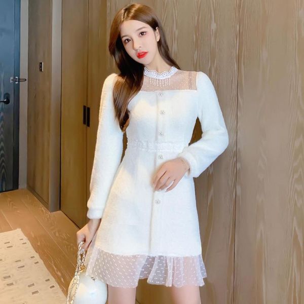 casual dresses will fall and winter aristocratic temperament net yarn splicing falbala mink wool long sleeve dress is backing, Black;gray
casual dresses will fall and winter aristocratic temperament net yarn splicing falbala mink wool long sleeve dress is backing, Black;gray