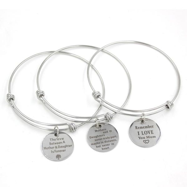 2021 wholesale stainless steel expandable bangle inspirational motivational charm bangle bracelets for mother's day gifts mother jewelr, Golden;silver
2021 wholesale stainless steel expandable bangle inspirational motivational charm bangle bracelets for mother's day gifts mother jewelr, Golden;silver