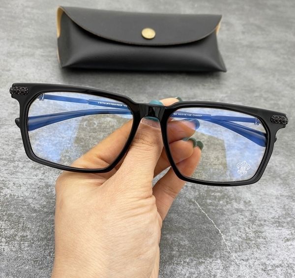 crosin plate black frame glasses personalized silver fashion myopic flat lens, White;black
crosin plate black frame glasses personalized silver fashion myopic flat lens, White;black