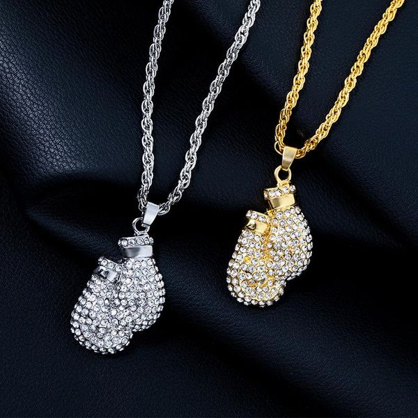 pendant necklaces fashion men's hip hop zircon gold boxing gloves necklace women's fitness sports trendy jewelry accessories, Silver
pendant necklaces fashion men's hip hop zircon gold boxing gloves necklace women's fitness sports trendy jewelry accessories, Silver