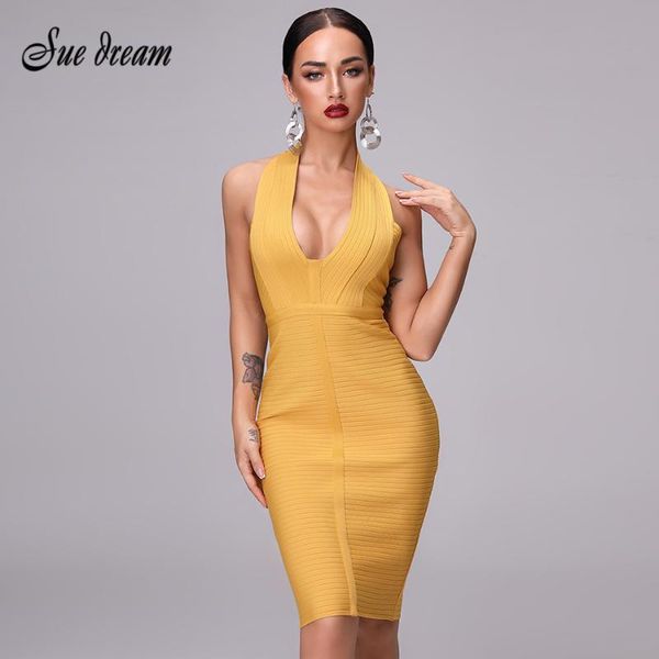 summer dresses bandage 2021 arrivals women halter yellow dress hollow out bodycon club party christmas casual, Black;gray
summer dresses bandage 2021 arrivals women halter yellow dress hollow out bodycon club party christmas casual, Black;gray